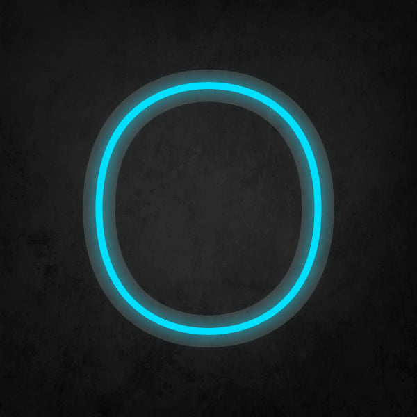 LED Neon Sign - Alphabet - O Small