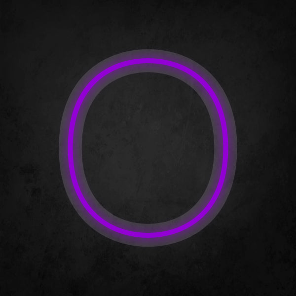 LED Neon Sign - Alphabet - O Small
