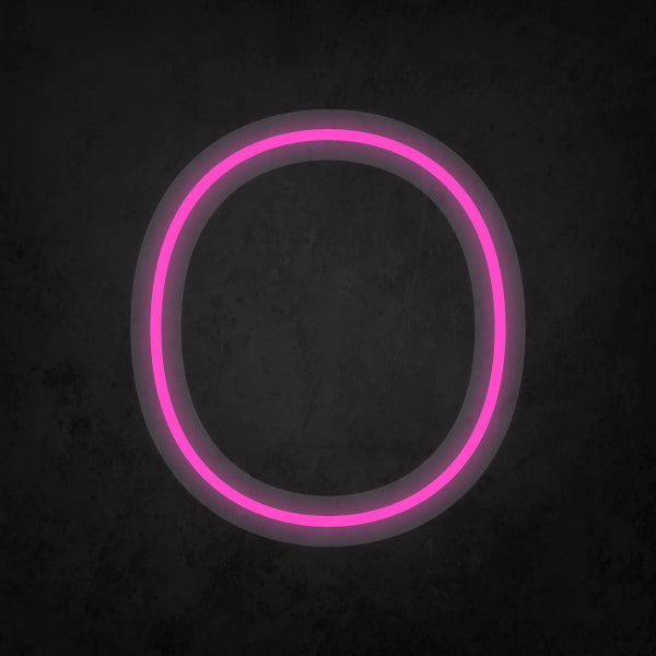 LED Neon Sign - Alphabet - O Small