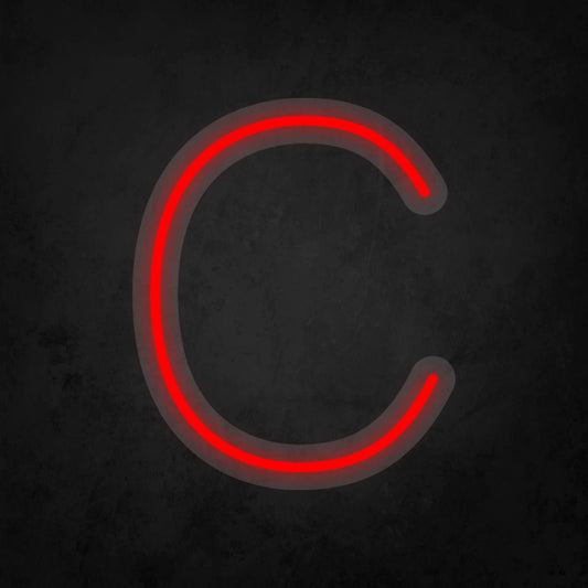 LED Neon Sign - Alphabet - C Small
