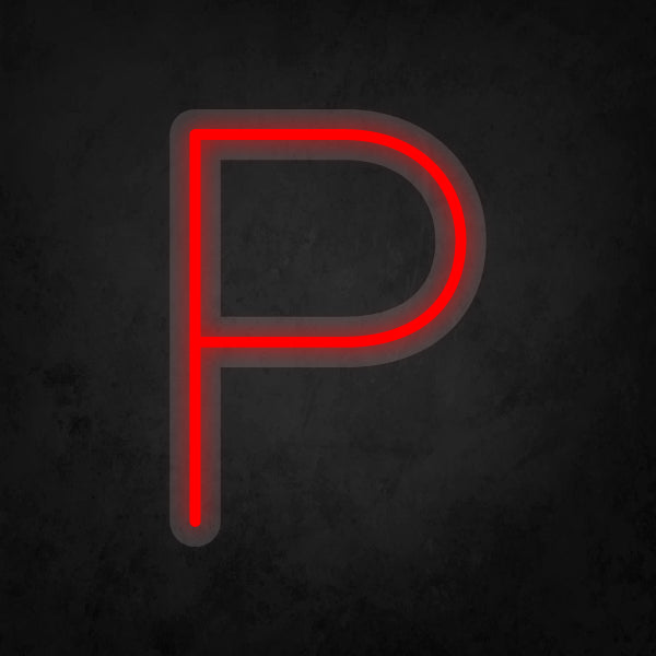 LED Neon Sign - Alphabet - P Small