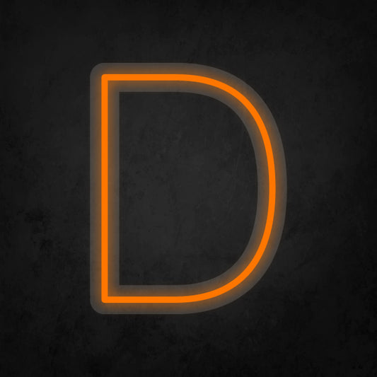 LED Neon Sign - Alphabet - D Small