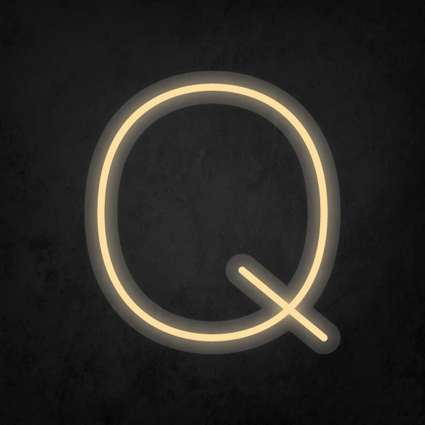 LED Neon Sign - Alphabet - Q Small