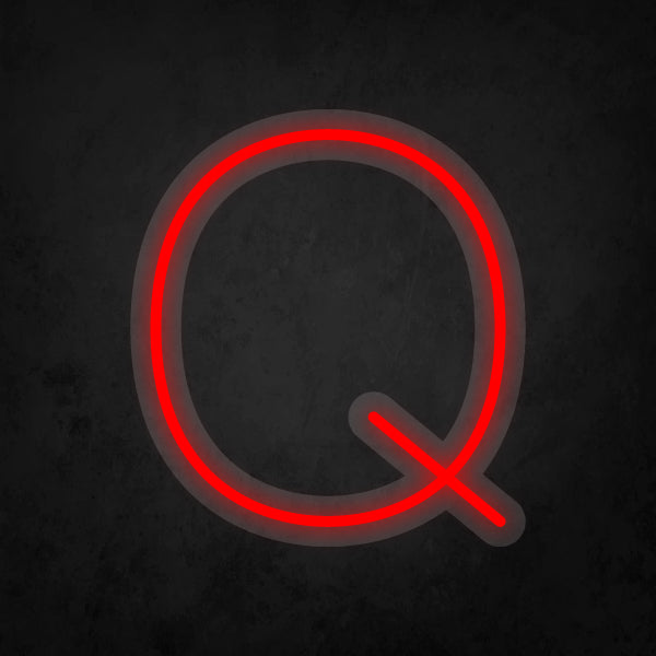 LED Neon Sign - Alphabet - Q Small