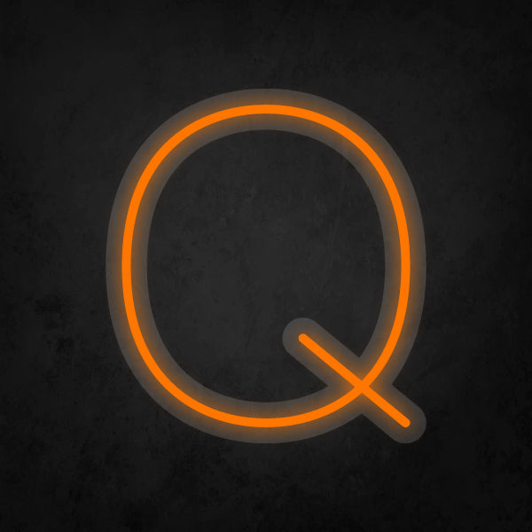 LED Neon Sign - Alphabet - Q Small