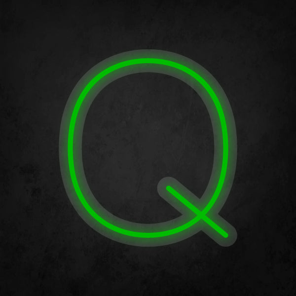 LED Neon Sign - Alphabet - Q Small
