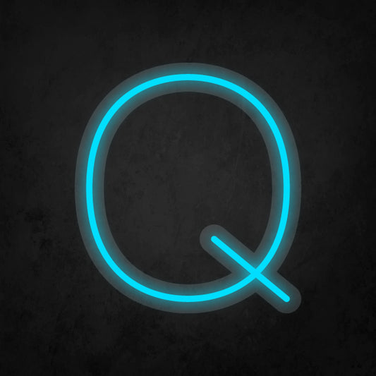 LED Neon Sign - Alphabet - Q Small