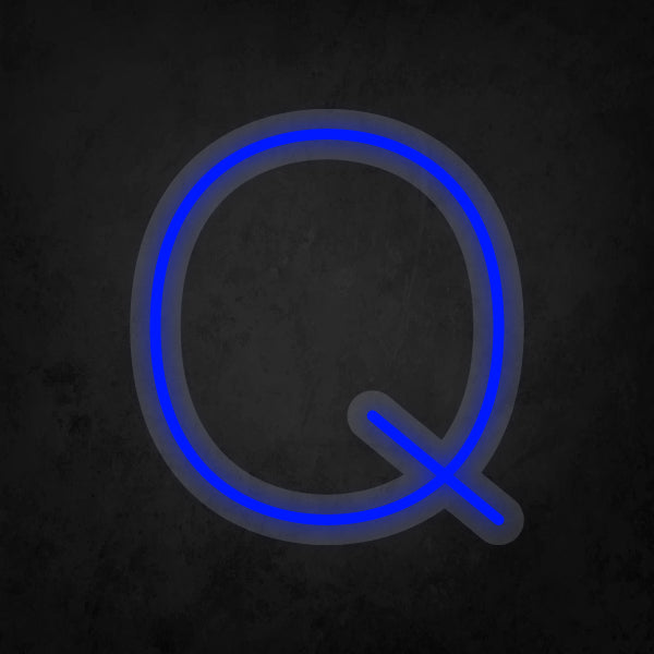 LED Neon Sign - Alphabet - Q Small