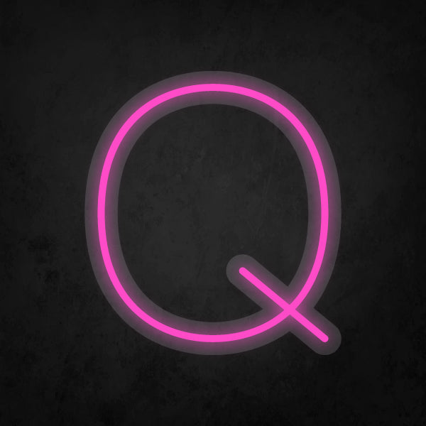 LED Neon Sign - Alphabet - Q Small