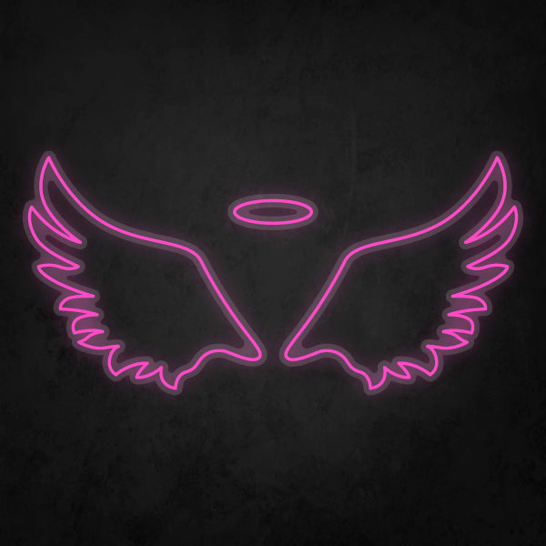 LED Neon Sign - Angel Wings Small