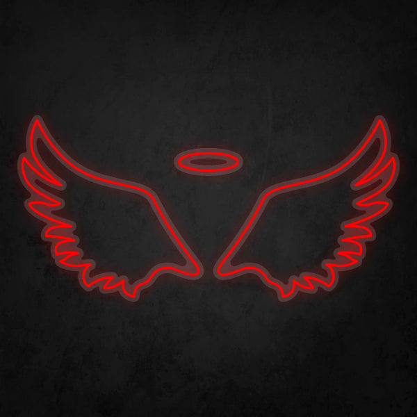 LED Neon Sign - Angel Wings Small