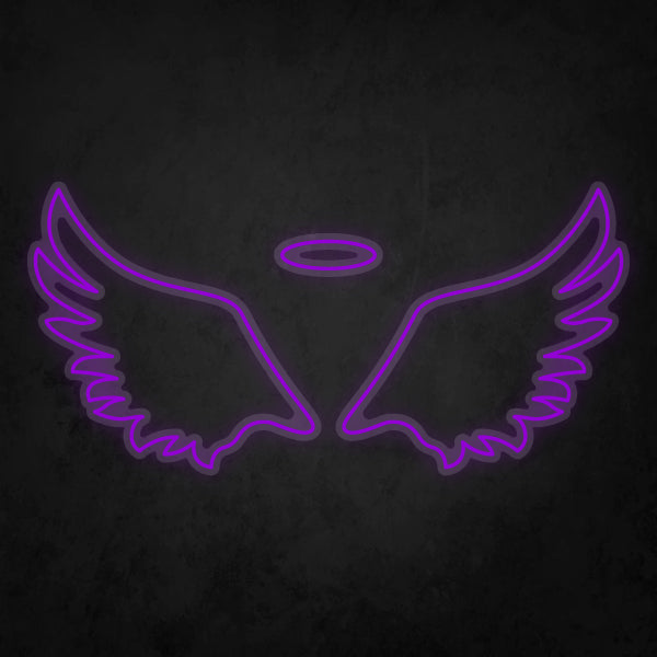 LED Neon Sign - Angel Wings Small