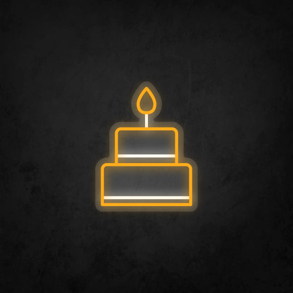 LED Neon Sign - Birthday Cake Small