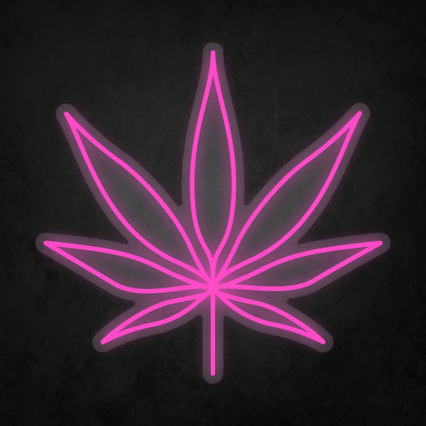 LED Neon Sign - Cannabis Leaf