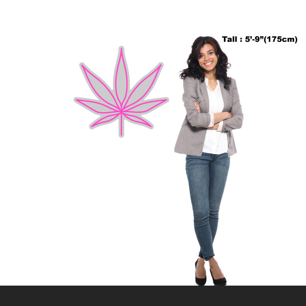 LED Neon Sign - Cannabis Leaf