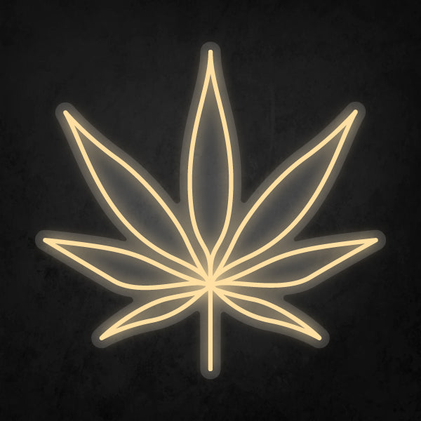 LED Neon Sign - Cannabis Leaf