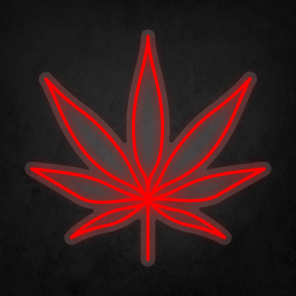 LED Neon Sign - Cannabis Leaf