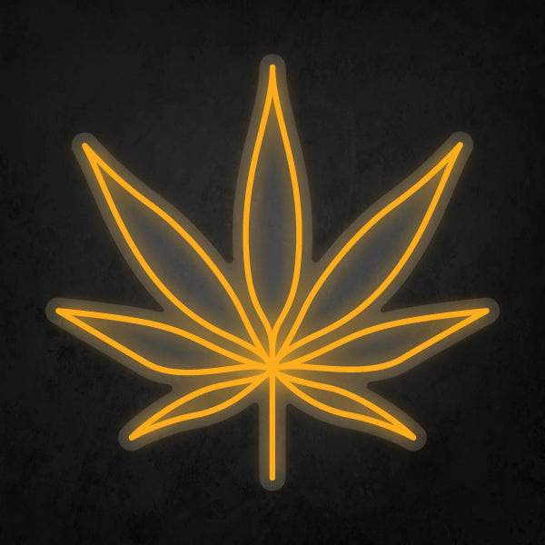 LED Neon Sign - Cannabis Leaf