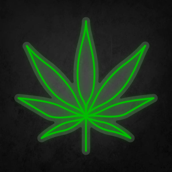 LED Neon Sign - Cannabis Leaf