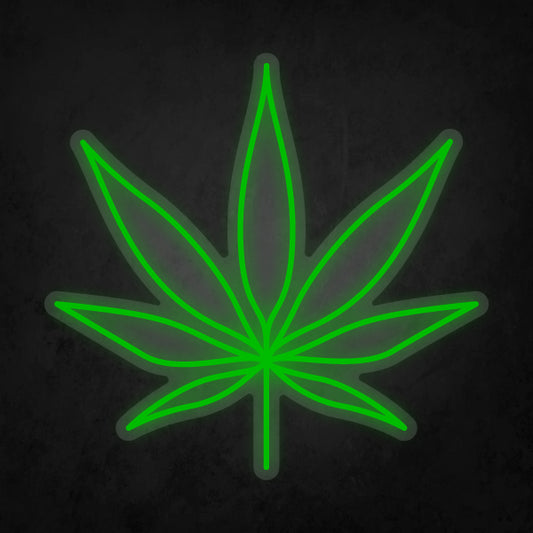 LED Neon Sign - Cannabis Leaf