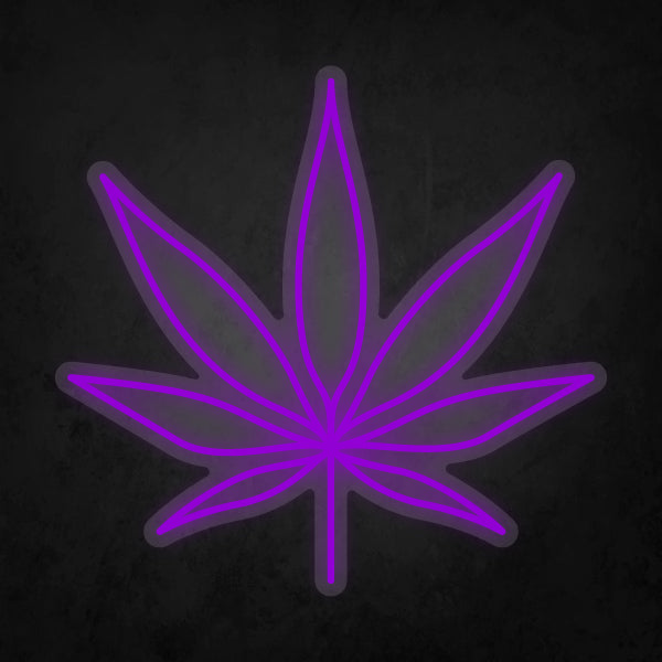 LED Neon Sign - Cannabis Leaf