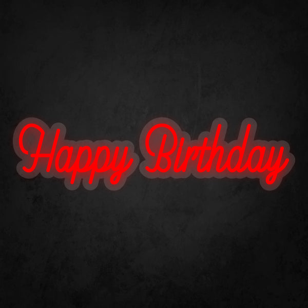LED Neon Sign - Happy Birthday Small
