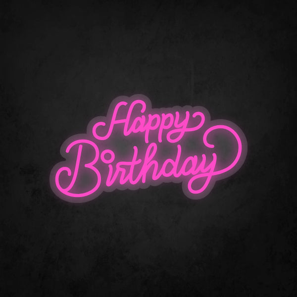 LED Neon Sign - Happy Birthday Small