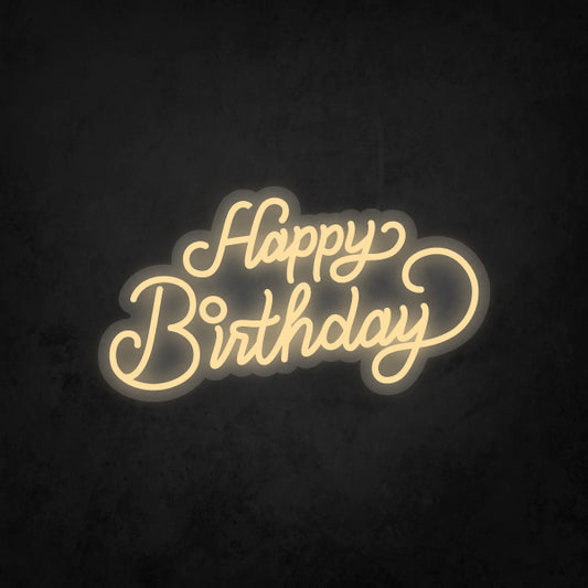 LED Neon Sign - Happy Birthday Small