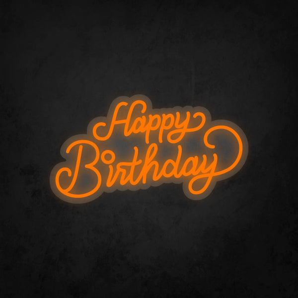 LED Neon Sign - Happy Birthday Small