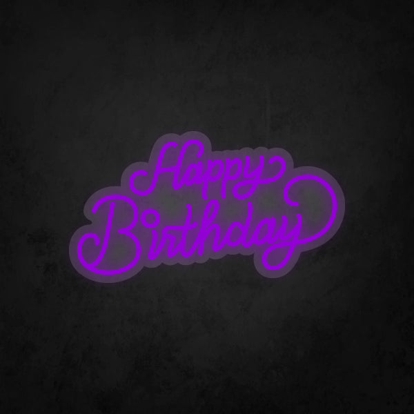 LED Neon Sign - Happy Birthday Small
