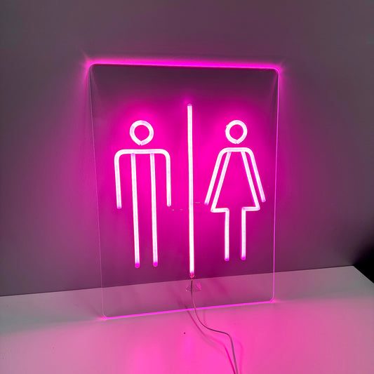 LED Neon Sign - Restroom Small
