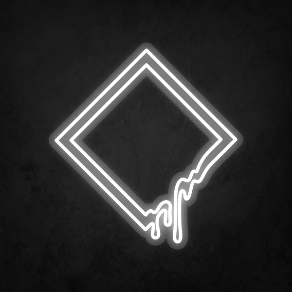 LED Neon Sign - Melting Square Frame