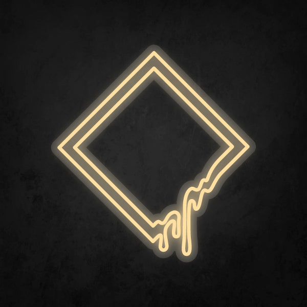 LED Neon Sign - Melting Square Frame