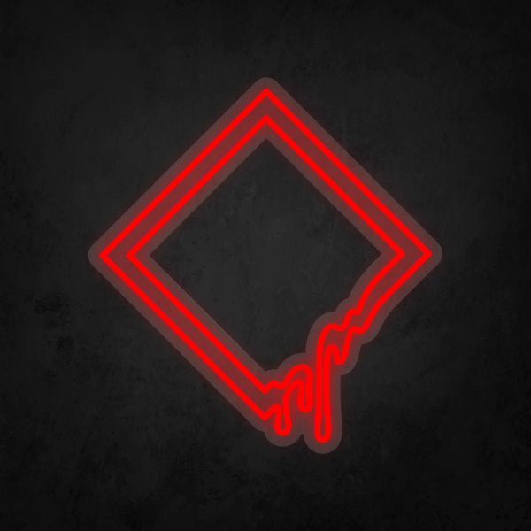 LED Neon Sign - Melting Square Frame