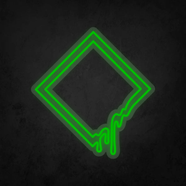 LED Neon Sign - Melting Square Frame