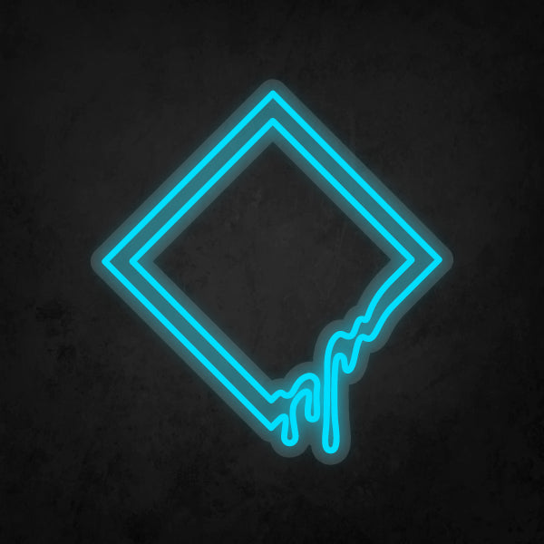 LED Neon Sign - Melting Square Frame