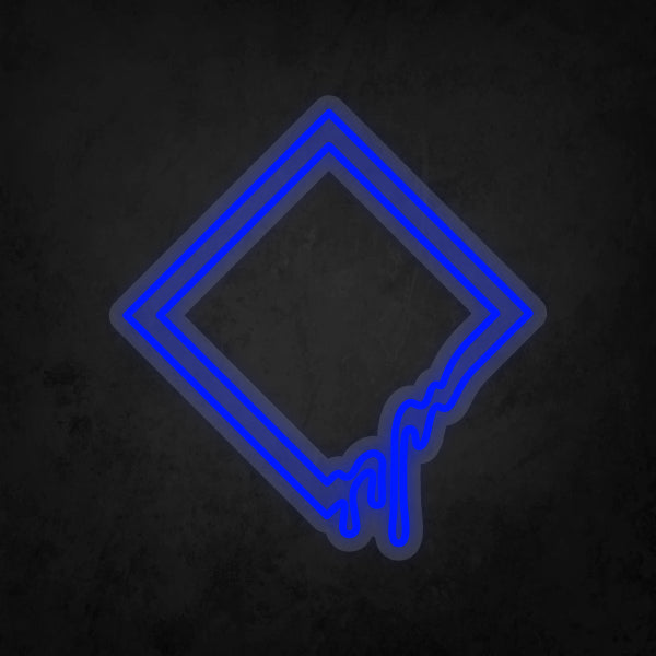 LED Neon Sign - Melting Square Frame