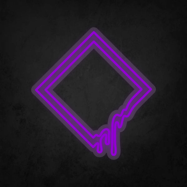 LED Neon Sign - Melting Square Frame