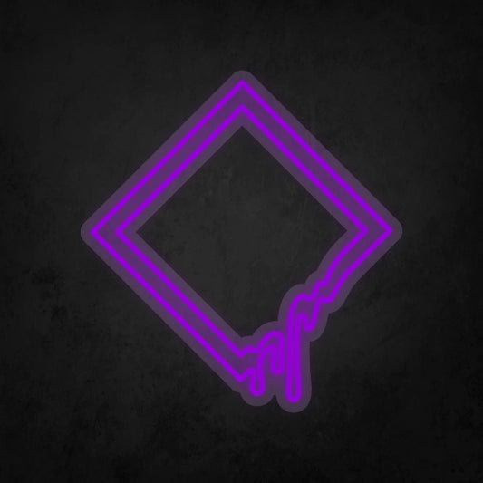 LED Neon Sign - Melting Square Frame
