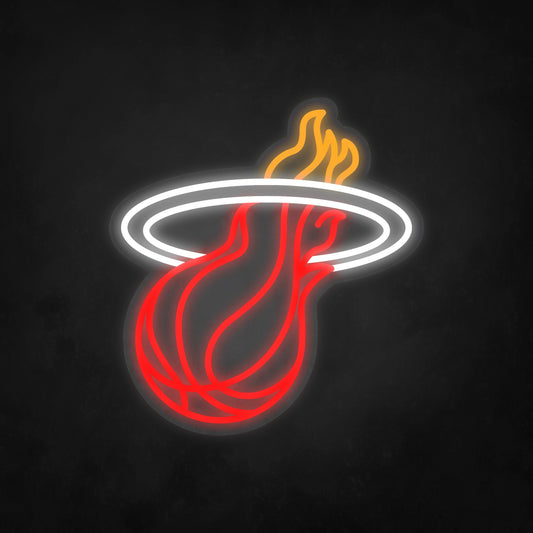 LED Neon Sign - NBA - Miami Heat - Small