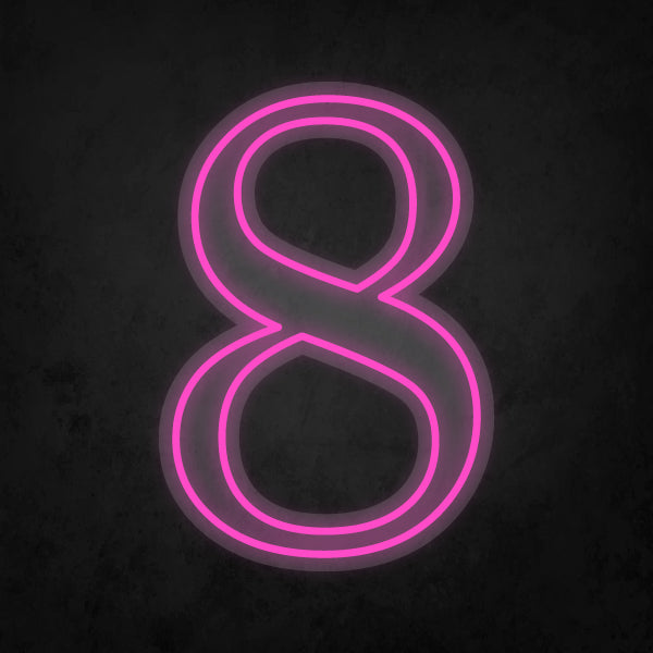 LED Neon Sign - Number - 8