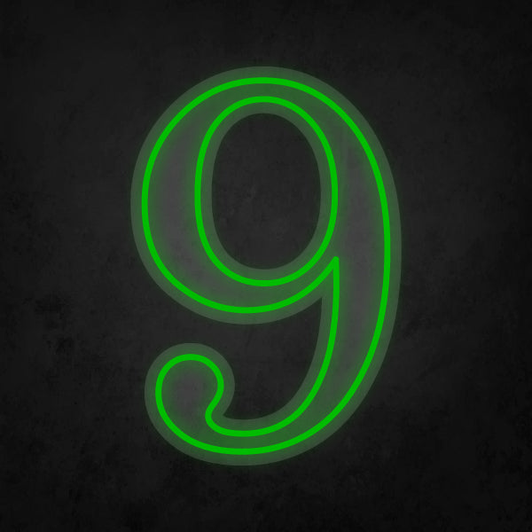 LED Neon Sign - Number - 9