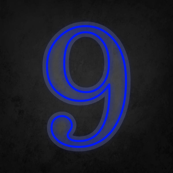 LED Neon Sign - Number - 9