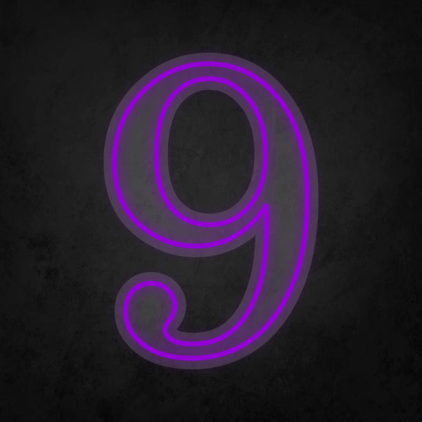 LED Neon Sign - Number - 9