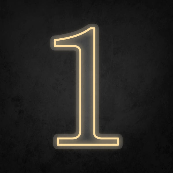 LED Neon Sign - Number - 1