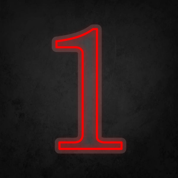 LED Neon Sign - Number - 1