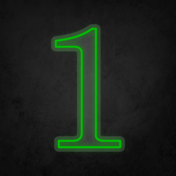 LED Neon Sign - Number - 1