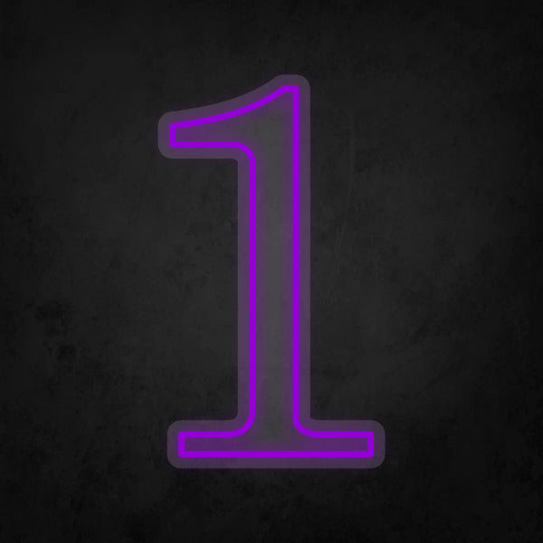 LED Neon Sign - Number - 1