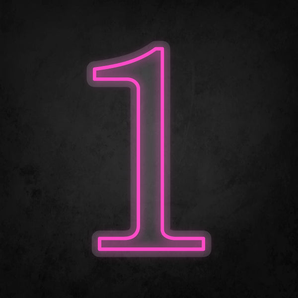 LED Neon Sign - Number - 1