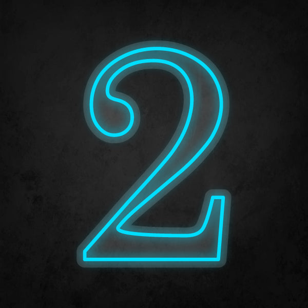 LED Neon Sign - Number - 2